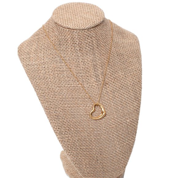 Vintage Tiffany & Co. Large Gold Heart Pendant Necklace - Picture 3 of 9